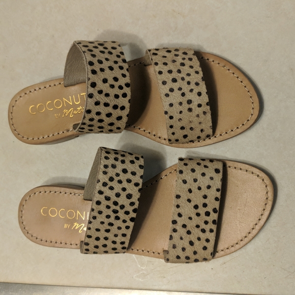Calf hair slides sandals size 7 NWOT - Picture 1 of 9